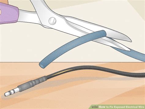 how to fix exposed electrical cable